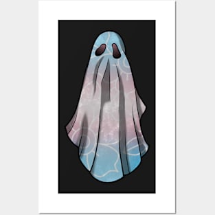 Transgender Pride Flowery Ghost Posters and Art